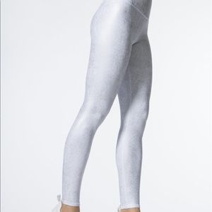 Alo Yoga leggings - airbrush white/silver